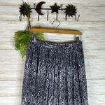 Cathy Daniels  Gray Leopard Animal Print Pleated Maxi Skirt Photo 3