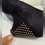 Vintage Escada Black Suede Studded Low Photo 4