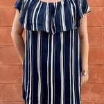 Forever 21  Blue White Striped Dress Photo 2