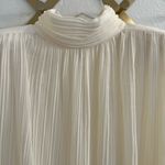 frame denim Frame Strong Shoulder Pleated Blouse Cream XS Photo 7