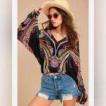 Free People  Beneath The Sea Chiffon Butterfly Top Photo 0