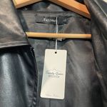 Automet Womens Black Faux Leather Bomber Bikercore Jacket Large NWT Photo 12