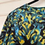 Chico's  Size 3 Velvet Puff Sleeve Blouse Bright Multicolor Animal Print Chico XL Photo 2
