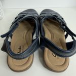 Clarks Women's Elizabelle Sea Fisherman Sandals Navy Leather Size 9 1/2M Comfort Photo 8