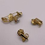 Vintage Flower Pin Brooch & Clip On Clip Photo 8