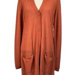 Alfani Medium Hi-Low Long Cardigan Long Sleeve Button-Up Lightweight Pockets New Photo 0