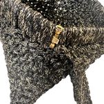Vintage Lurex Black and Gold Macrame/Crochet Clutch Photo 5