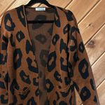 Angashion Leopard black & brown loose fit long outerwear sweater Photo 6
