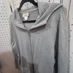 Talbots  Grey Full Zip Hoodie Long Sleeve Casual Comfort XL Cotton Modal Blend Photo 4