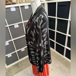 Rock & Roll Cowgirl Black and Gray Aztec Southwest Patterned Open Cardigan Photo 1