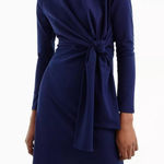 J.Crew Drapey tie-waist dress Dark Ink #H8993 Small Photo 0