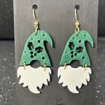 Christmas Gnome Earrings 🎅✨ Green Hat & White Beard Photo 0