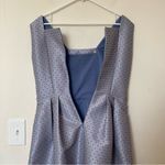 Gal Meets Glam Cosette Jacquard Fit & Flare Dress Blue/Silver/Brown Sz 6 Small Photo 9