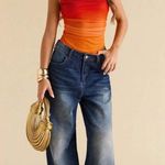 Amazon Gradient Print Pleated Asymmetric Bodysuit Photo 0