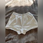 Brandy Melville  White Pull On Sweat Shorts Comfy Casual Pockets One Size EUC Photo 5