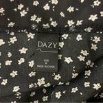 Dazy Black White Floral Mini Skirt Flowy A Line Cottagecore Aesthetic Medium Photo 2