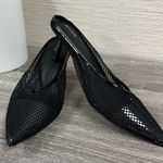 Pretty Little Thing  Mesh Point Toe Kitten Heel Mule Sandals Photo 0