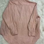 Aerie Anytime Fave Oversized Denim Button Up Shirt Pink Photo 4