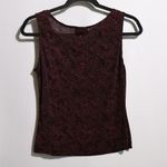 XScape Y2K Slinky Black Red Glitter Swirls Tank Top Retro 80s 90s Holiday Sz M Photo 2