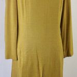 Vintage 60s Justin McCarty Mustard Yellow Split Kirt Long Sleeve Dress Size M Photo 1
