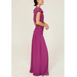 Tanya Taylor  Size 12 Purple Elegant Ruched Cut Out Side Slit Nami Gown Dress Photo 2