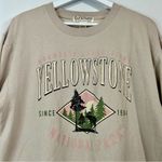 Cut & Paste Women’s Yellowstone National Park Sweatshirt Tan Size Large FLAW Photo 1