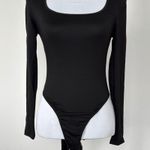 SheIn  Elegant Black Square Neck Bodysuit Sz XS Photo 0
