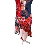 SAVE THE QUEEN! Asymmetrical Denim Red Logo Dress Size US 4 Photo 10