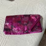 Charming Charlie Sequin Clutch Bag Small Wristlet Pink Magnetic Close Photo 5