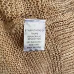 Lush Clothing Lush Womens Taupe Long Sleeve Open Knit Acrylic Cotton Pullover Sweater Medium Photo 6