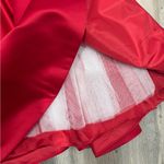 Ashley Lauren Black and Red Strapless Dress with Embellished Waist Photo 4