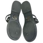 Tory Burch Mini Miller Thong Sandals Womens 7 Black Leather T-Strap Old Money Photo 3