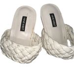Nine West Nessie Women White Creme Spring braided wedge Sandal Heel shoe Sz US 9 Photo 2
