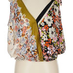 Free People  Multicolor Floral V-Neck Blouse Photo 0