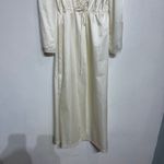 Barbizon Boutique Ivory Satin Vintage Maxi Robe Sz M White Size M Photo 4