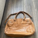 Michael Kors XL Hamilton Crossbody satchel Handbag tan pebble Leather chain Photo 3