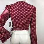 Flynn Skye  Wrap Top Multi-way Convertible Bell Sleeve Polka Dot L Photo 13