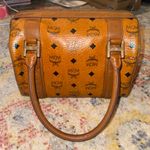 MCM  Tan Leather Satchel with Gold Accents Photo 1