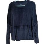 Cuddl Duds Top Womens XL Brown Terry Stretch Long Sleeve Blouse Photo 0