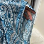 White House | Black Market Blue Paisley peekaboo Sleeve Dress Photo 10