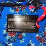 I Heart Ronson  NWT blue floral silky camisole size M w/adjustable straps. Photo 5