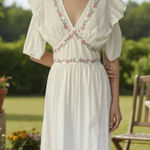 ASOS Violet Romance White Floral Embroidered Dress Size Small Photo 0