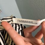 Free People  Beach Striped Black and White Short Sleeve‎ Ruffle Top Photo 8