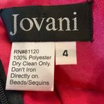 Jovani  Fuschia & Black Glitter Tulle Cocktail Dress Size 4 Photo 8