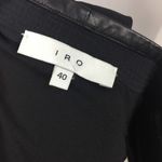 IRO Jadela Mesh Black Dress Leather Trim Photo 7