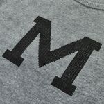 Commence Commense Womens “Oversized “M” Grey Letter Printed Sweater Size XL Photo 1