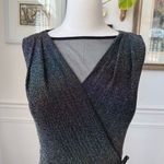 Gygess Rainbow Ombre Pixellated Shimmer Down Illusion Neck Plunging Back 44 12 Black Photo 2