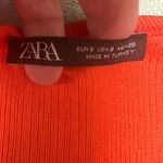 ZARA orange sleeveless vneck front knotted mini dress Photo 4