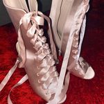 ALDO  Satin Ribbon Lace Up Heels Pink 9 Photo 4