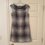Banana Republic  Tweed Sheath Dress Black White Womens Size 6 Herringbone office Photo 1
